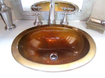 Picture of 16" Oval Bronze Bath Sink
