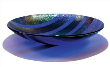 Picture of Large Blue/Cobalt Line Bowl