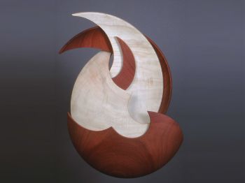 Picture of Maple and Purpleheart Wall Sculpture