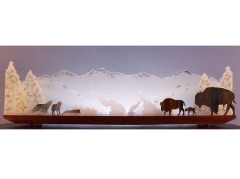 Picture of Yellowstone Standoff Glasscape Lighting Sculpture