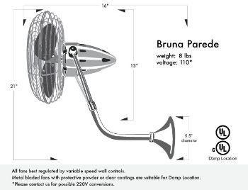 Picture of Bruna Parede Wall-Mounted Fan