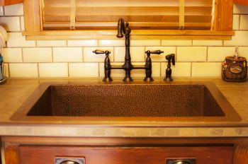 33" Copper Kitchen Sink by SoLuna