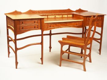 Picture of Birdseye Maple Desk and Chair