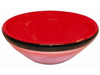 Blown Glass Sink | Opal Red Lacquer Classic