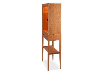 Picture of Tall Cherry Display Cabinet - One Door