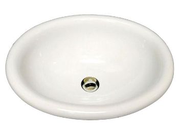 Picture of Hand Crafted Sink | Self-Rimming Oval Sink with Rounded Rim