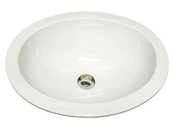 Picture of Hand Crafted Sink | 19" Self-Rimming Oval Sink with Flat Rim