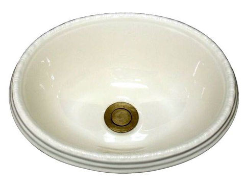 Picture of Hand Crafted Sink | Oval Self-Rimming Sink with Swizzle Stick Rim