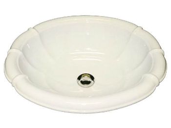 Hand Crafted Sink | Ceramic Fluted Oval Bath Sink