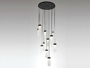 Picture of Parallel Collection Round Waterfall Pendant Chandelier 8 or 11 pc