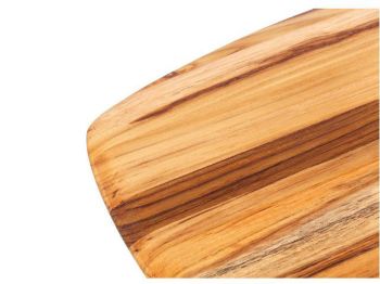 Rectangle Edge Grain Gently Rounded Edge Serving Board by Proteak 16 inch