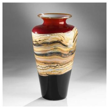 Picture of Blown Glass Vase | Ruby Strata