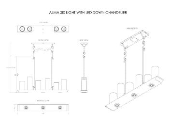 Picture of Linear Chandelier | Onyx | Alma (LED)