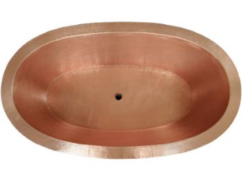 Double-Wall Oval Copper Bathtub by SoLuna