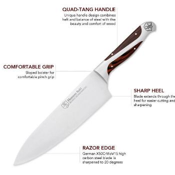 Picture of Heritage Steel 8" Chef Knife by Hammer Stahl