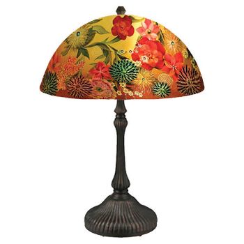Reverse Hand Painted Lamp | Spring