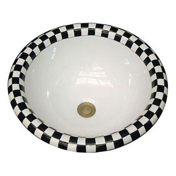 Hand Painted Sink | Checkers