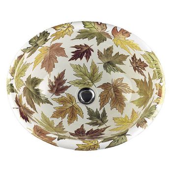 Hand Painted Sink | Autumn Leaves
