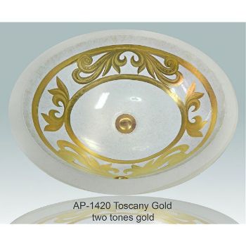 Hand Painted Sink | Toscany Gold
