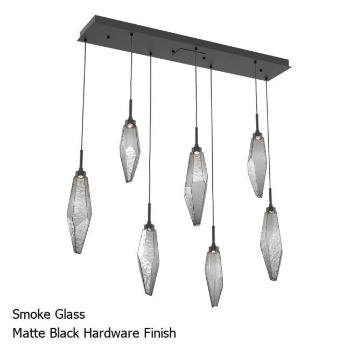 Picture of Linear Chandelier | Rock Crystal | 7 pc