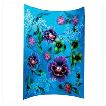 Picture of Wall Sconce | Reverse Hand-Painted Glass | Pansies