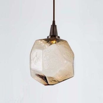 blown glass pendant light gem bronze glass