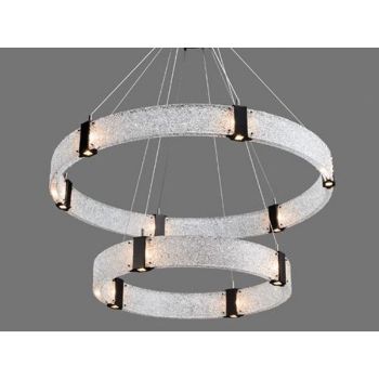Parallel Collection Two Tier Ring Chandelier