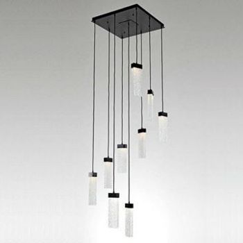 Parallel Collection Square Waterfall Pendant Chandelier 9 or 12 pc