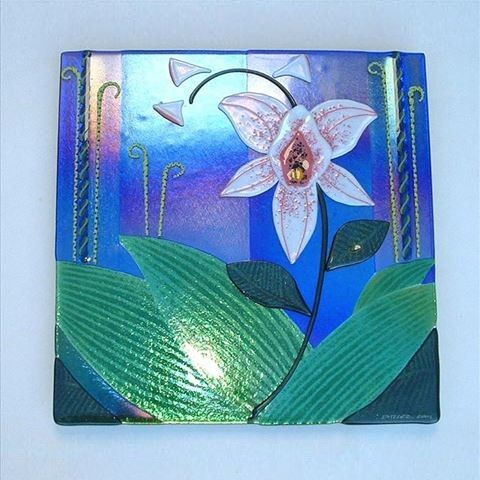 Glass Orchid Panel