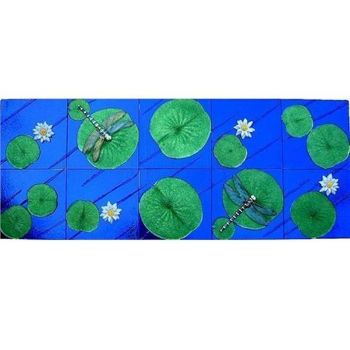 Glass Dragonfly Panel