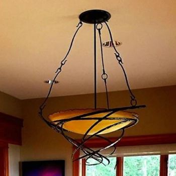 Telluride Glass and Metal Chandelier
