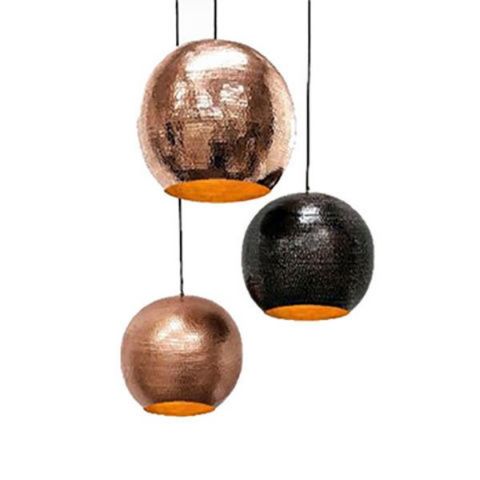 SoLuna Copper Pendant Chandelier | 3 Globe | Multi 2