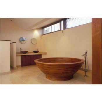 Freestanding Bathtub | Teak Wood | Helio