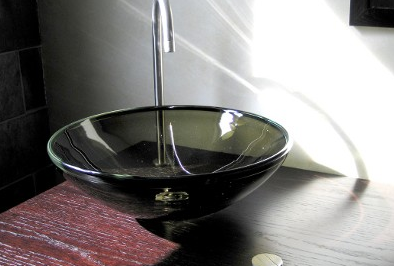 blown glass sink