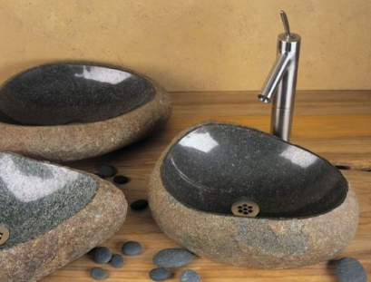 Carved Granite Vessel Sink